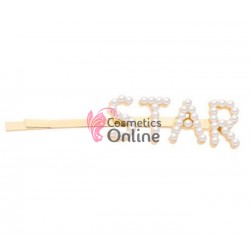 Agrafa pentru par metalica AGF000AA - STAR Auriu cu perle 